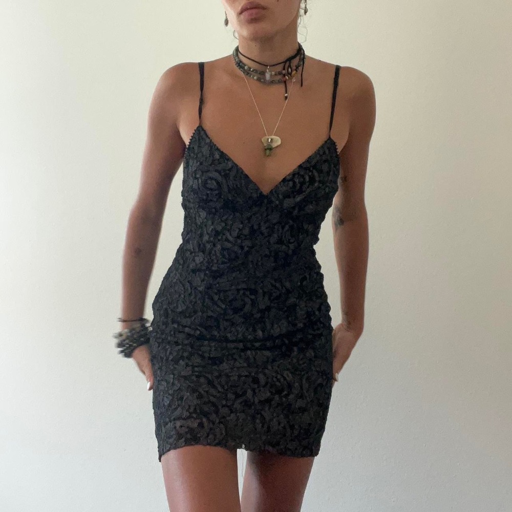 Lace black cocktail dress size small